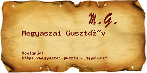 Megyaszai Gusztáv névjegykártya