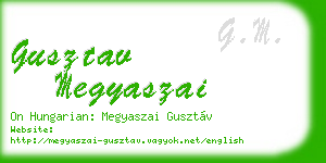 gusztav megyaszai business card